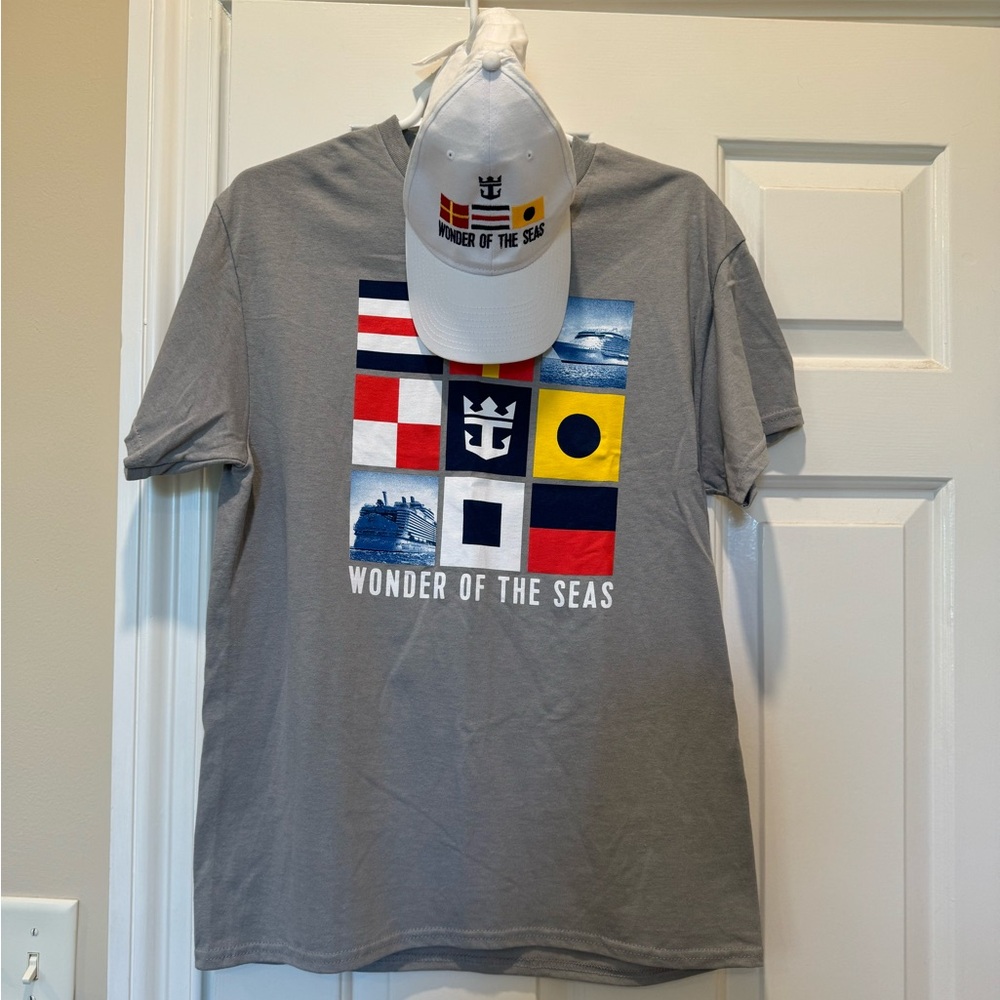 Wonder of the Seas shirt and hat